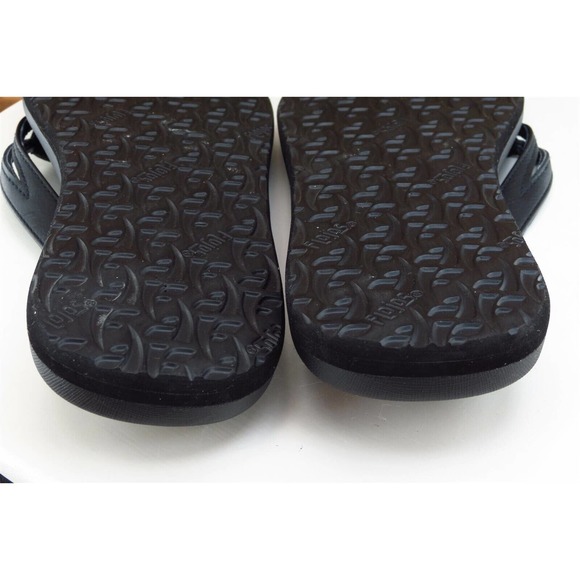 Flojos Sz 10 M Black Flip Flop Synthetic Women Sandals - Picture 6 of 7